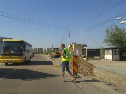Lucrările de lărgire a drumului ce leagă Năvodari de staţiunea Mamaia, în linie dreaptă